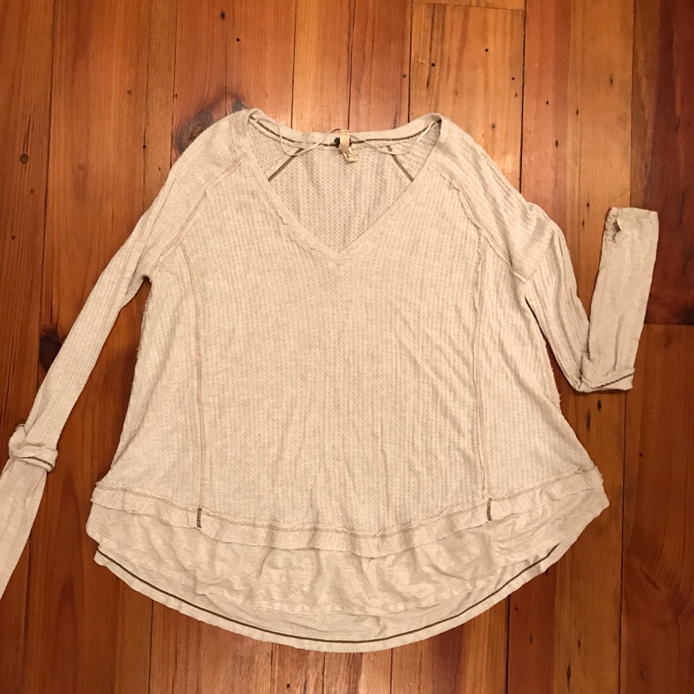 Free People Flowy Thermal knit top Small